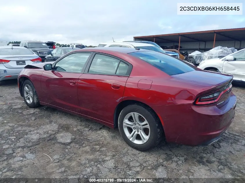 2019 Dodge Charger Sxt Rwd VIN: 2C3CDXBG6KH658445 Lot: 40375799