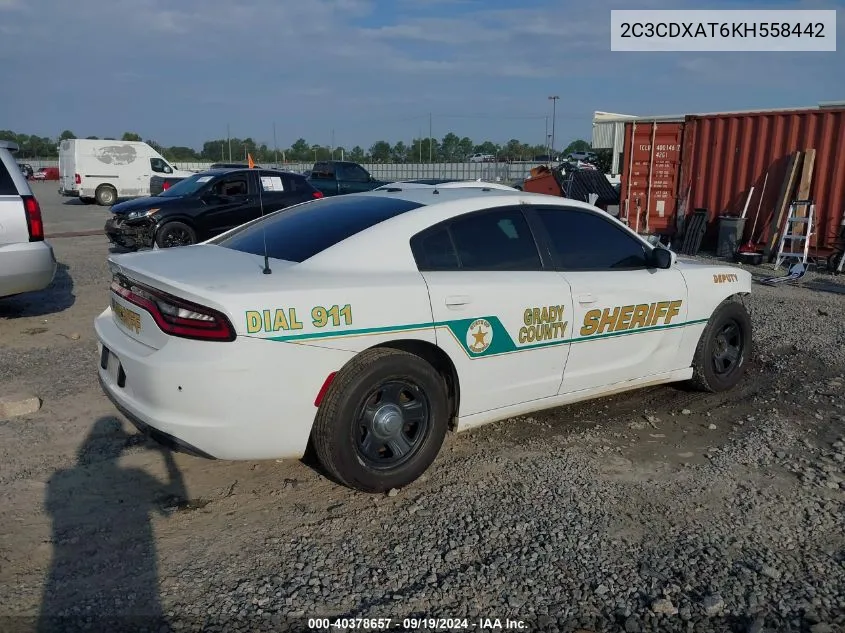 2C3CDXAT6KH558442 2019 Dodge Charger Police Rwd