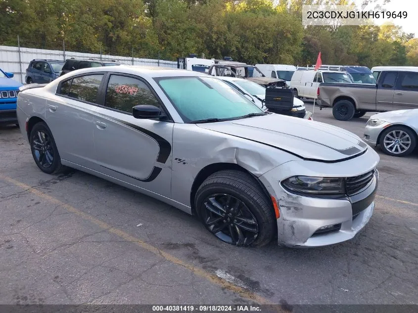 2019 Dodge Charger Sxt VIN: 2C3CDXJG1KH619649 Lot: 40381419