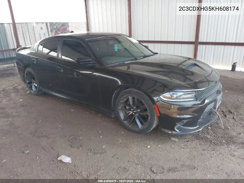 2C3CDXHG5KH608174 2019 Dodge Charger Gt Rwd