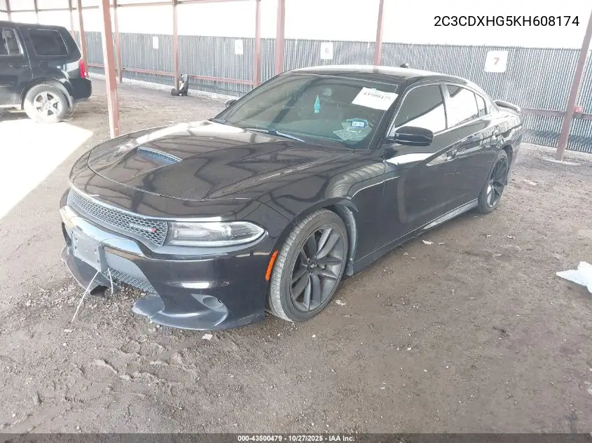 2C3CDXHG5KH608174 2019 Dodge Charger Gt Rwd
