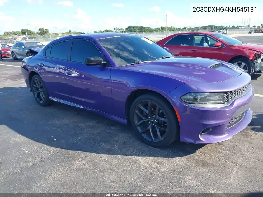 2C3CDXHG4KH545181 2019 Dodge Charger Gt Rwd