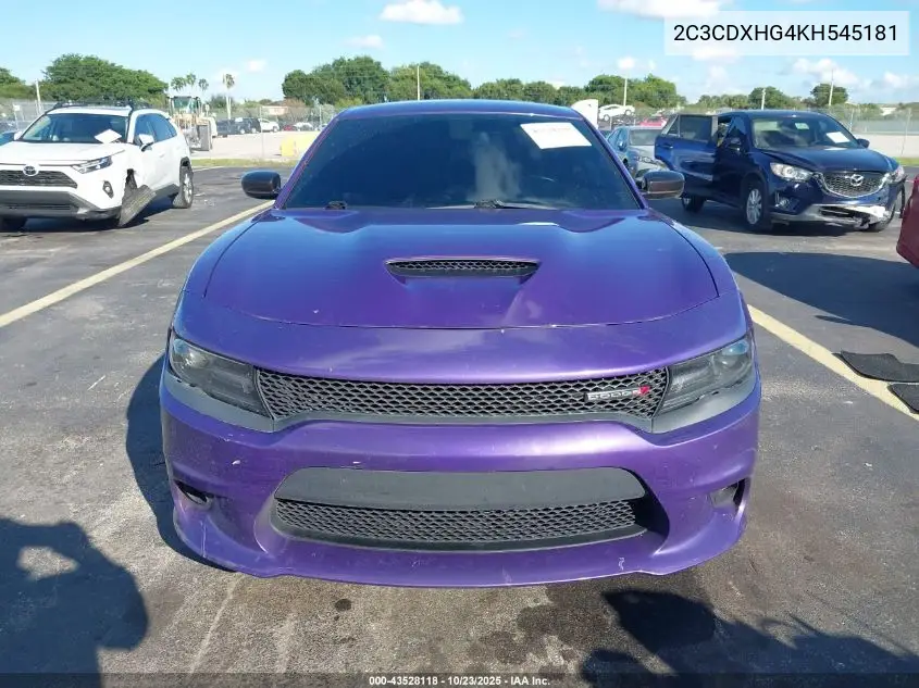 2C3CDXHG4KH545181 2019 Dodge Charger Gt Rwd