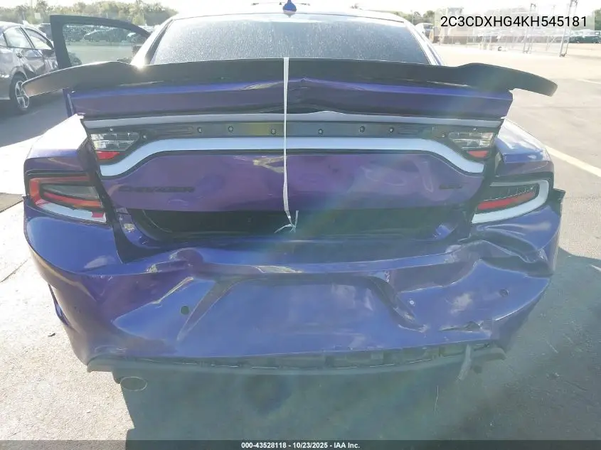 2C3CDXHG4KH545181 2019 Dodge Charger Gt Rwd