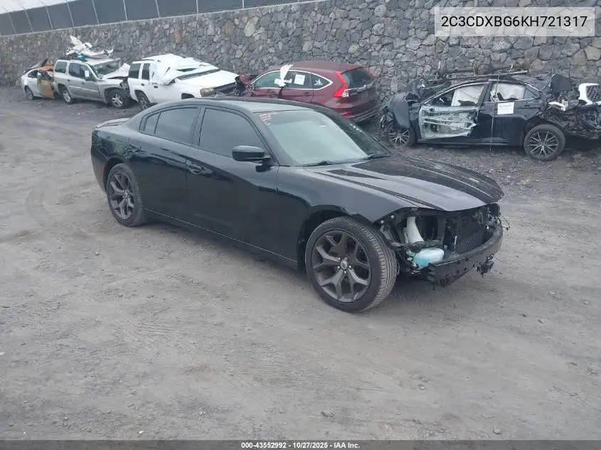 2C3CDXBG6KH721317 2019 Dodge Charger Sxt Rwd