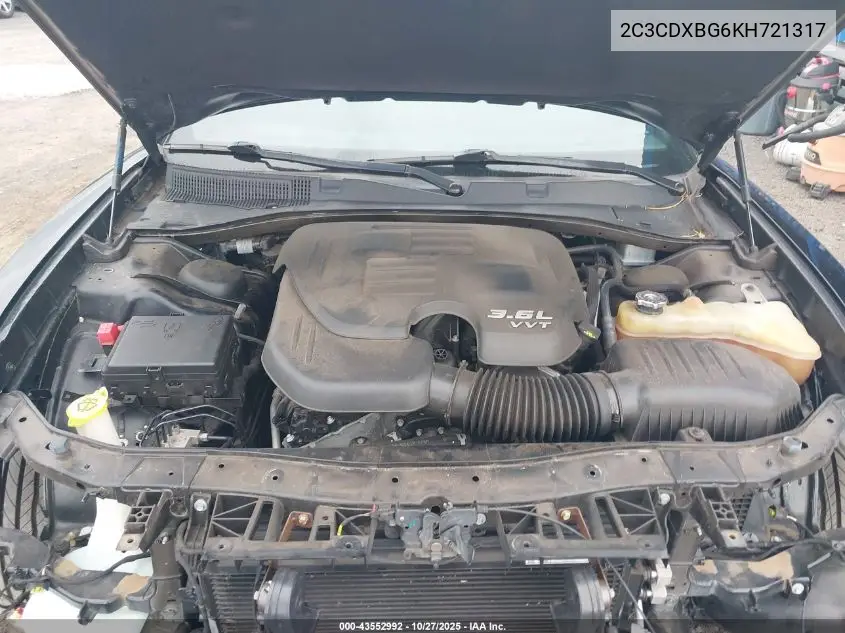 2C3CDXBG6KH721317 2019 Dodge Charger Sxt Rwd