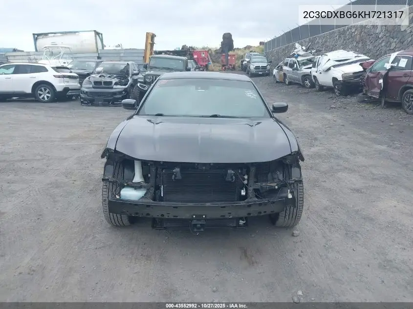 2C3CDXBG6KH721317 2019 Dodge Charger Sxt Rwd