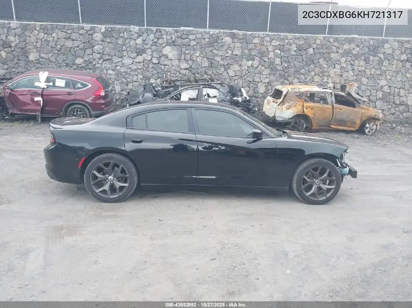 2C3CDXBG6KH721317 2019 Dodge Charger Sxt Rwd