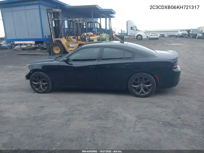 2C3CDXBG6KH721317 2019 Dodge Charger Sxt Rwd