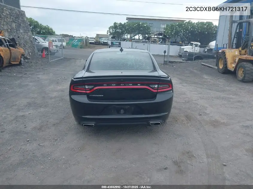 2C3CDXBG6KH721317 2019 Dodge Charger Sxt Rwd