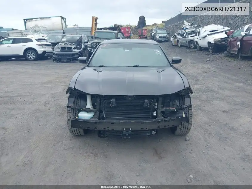 2C3CDXBG6KH721317 2019 Dodge Charger Sxt Rwd