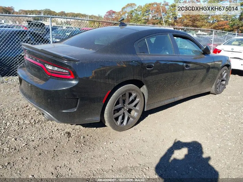 2C3CDXHGXKH675014 2019 Dodge Charger Gt Rwd