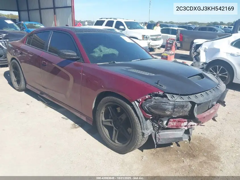 2C3CDXGJ3KH542169 2019 Dodge Charger Scat Pack Rwd