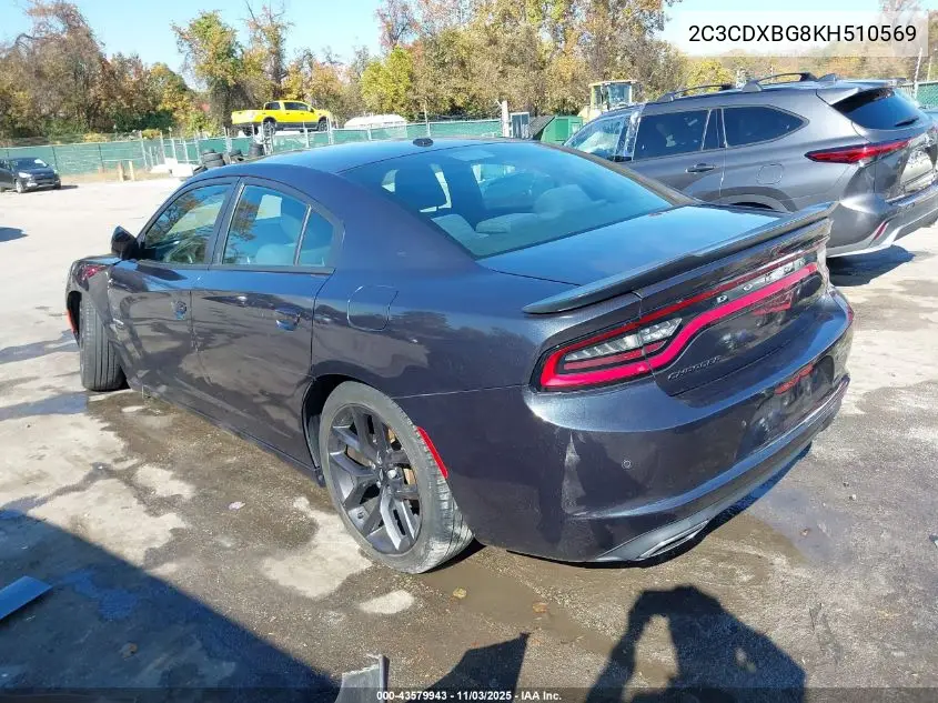 2C3CDXBG8KH510569 2019 Dodge Charger Sxt Rwd