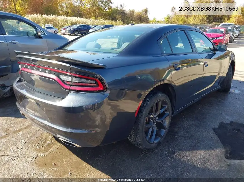2C3CDXBG8KH510569 2019 Dodge Charger Sxt Rwd