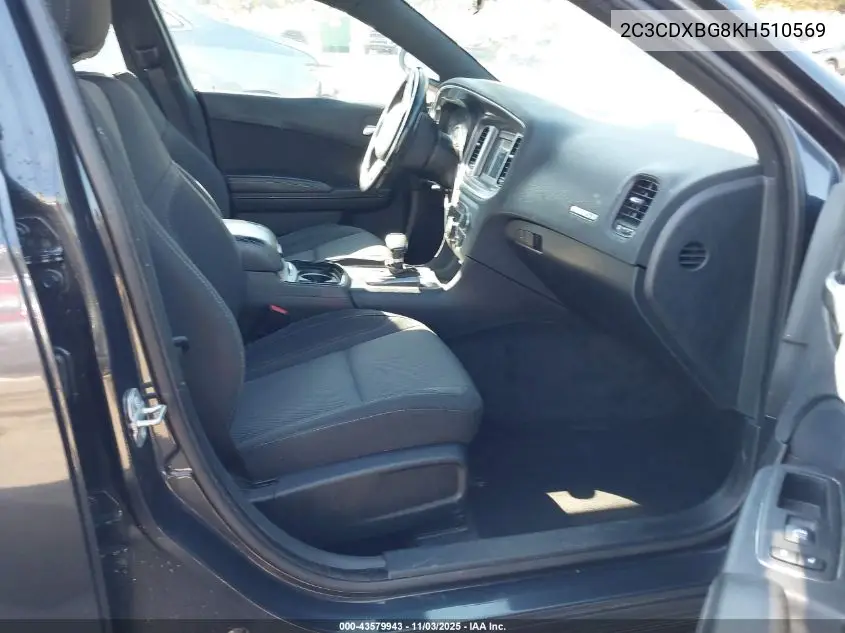 2C3CDXBG8KH510569 2019 Dodge Charger Sxt Rwd