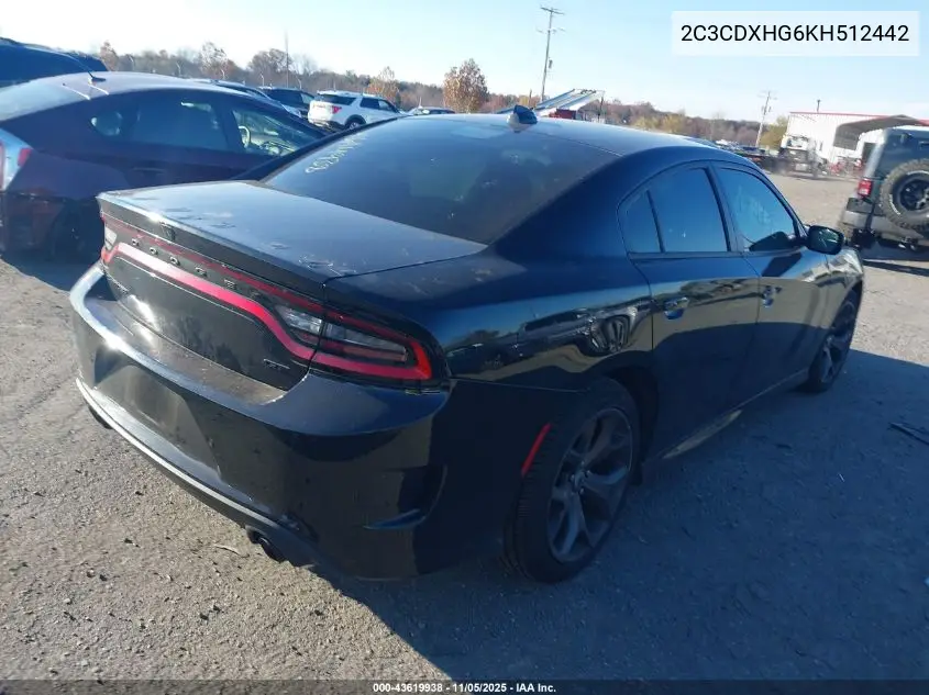 2C3CDXHG6KH512442 2019 Dodge Charger Gt Rwd