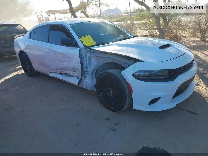 2C3CDXHG6KH725911 2019 Dodge Charger Gt Rwd