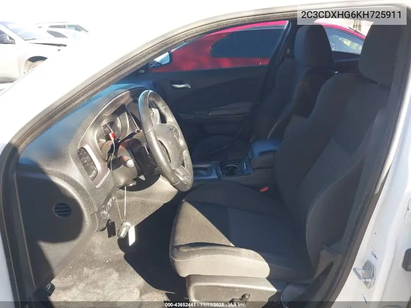 2C3CDXHG6KH725911 2019 Dodge Charger Gt Rwd