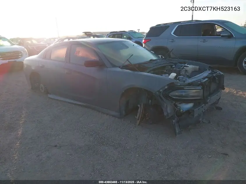 2C3CDXCT7KH523163 2019 Dodge Charger R/T Rwd