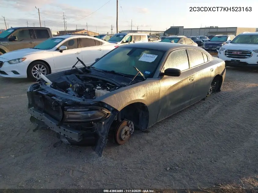 2C3CDXCT7KH523163 2019 Dodge Charger R/T Rwd