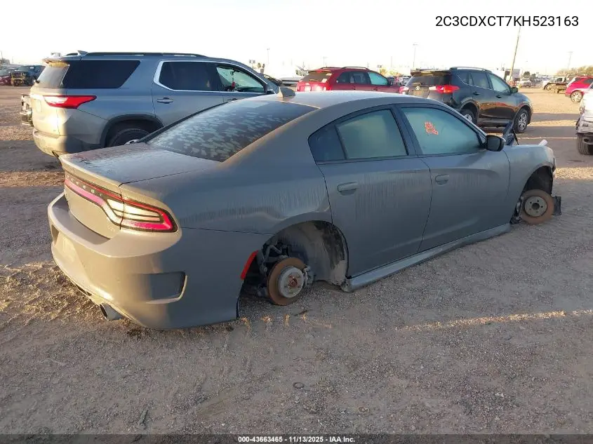 2C3CDXCT7KH523163 2019 Dodge Charger R/T Rwd