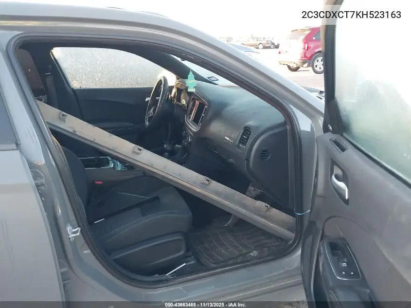 2C3CDXCT7KH523163 2019 Dodge Charger R/T Rwd