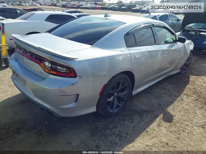 2C3CDXHG1KH749226 2019 Dodge Charger Gt Rwd