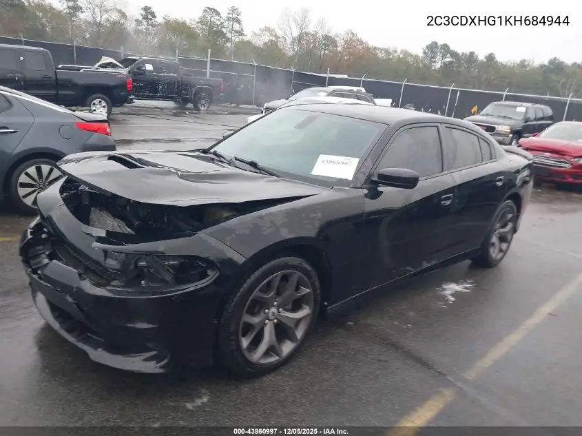 2C3CDXHG1KH684944 2019 Dodge Charger Gt Rwd