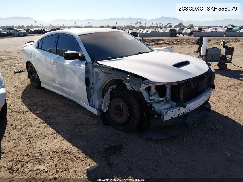 2C3CDXCT3KH553079 2019 Dodge Charger R/T Rwd
