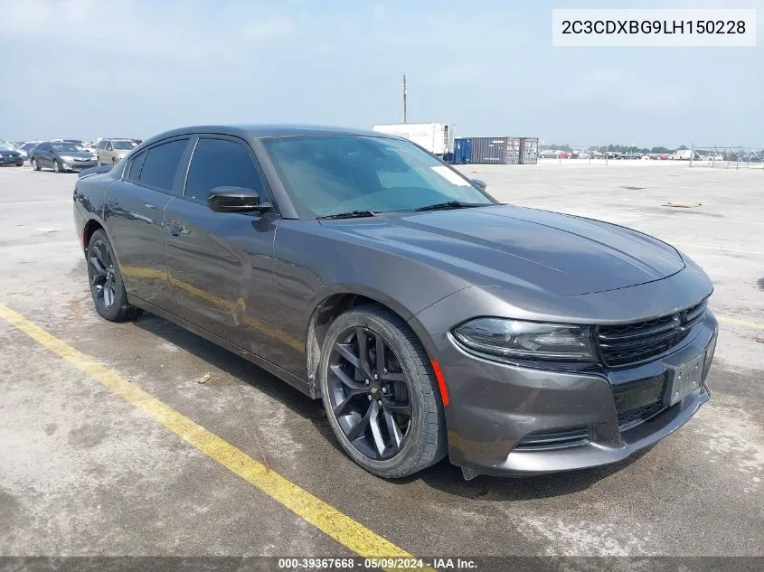 2020 Dodge Charger Sxt Rwd VIN: 2C3CDXBG9LH150228 Lot: 39367668