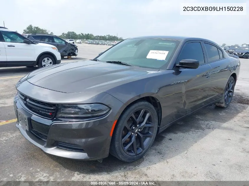 2020 Dodge Charger Sxt Rwd VIN: 2C3CDXBG9LH150228 Lot: 39367668