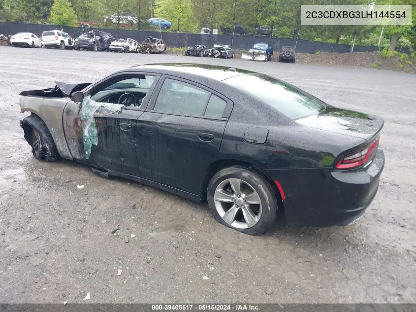 2020 Dodge Charger Sxt Rwd VIN: 2C3CDXBG3LH144554 Lot: 39405517