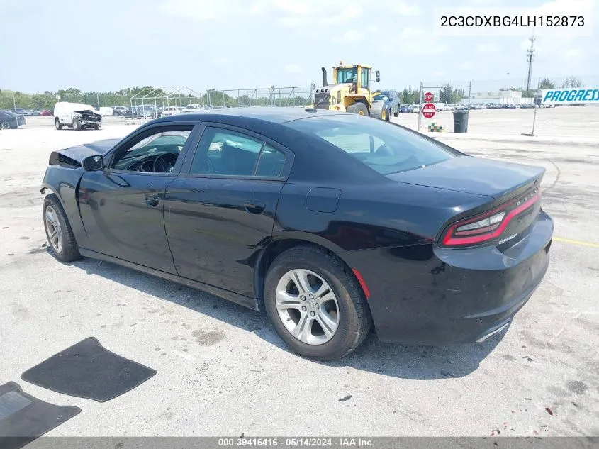 2020 Dodge Charger Sxt Rwd VIN: 2C3CDXBG4LH152873 Lot: 39416416