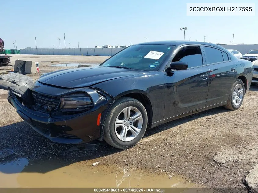 2C3CDXBGXLH217595 2020 Dodge Charger Sxt Rwd