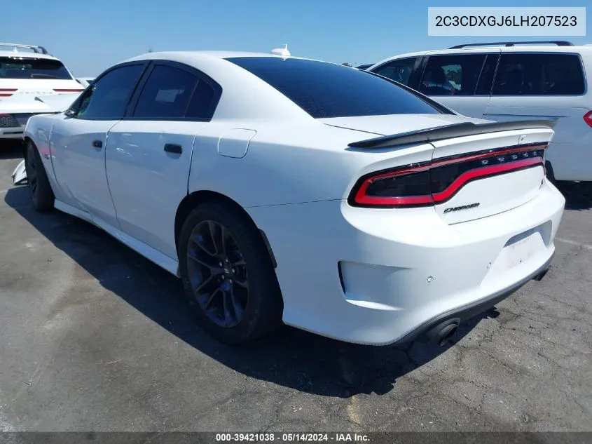 2020 Dodge Charger Scat Pack Rwd VIN: 2C3CDXGJ6LH207523 Lot: 39421038