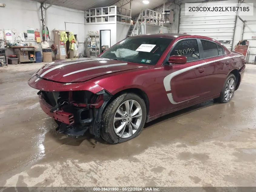 2020 Dodge Charger Sxt Awd VIN: 2C3CDXJG2LK187185 Lot: 39431950