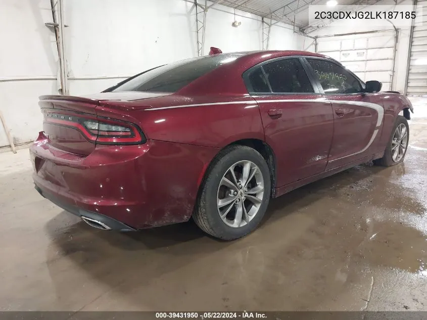 2C3CDXJG2LK187185 2020 Dodge Charger Sxt Awd