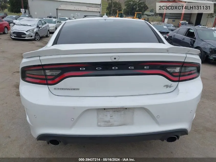 2020 Dodge Charger R/T Rwd VIN: 2C3CDXCT4LH131131 Lot: 39437214