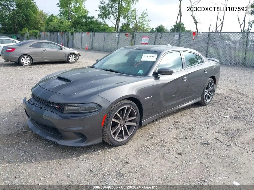 2020 Dodge Charger R/T Rwd VIN: 2C3CDXCT8LH107592 Lot: 39440366