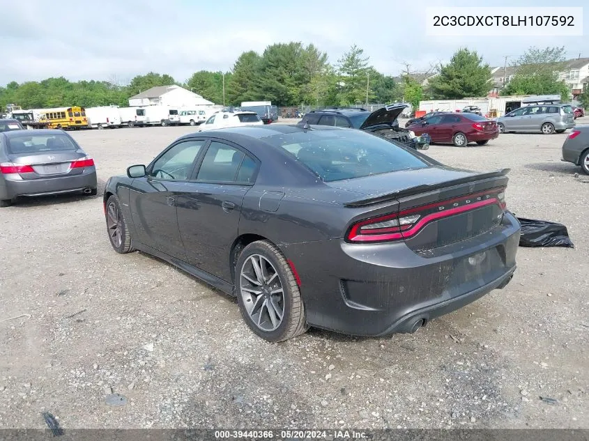 2020 Dodge Charger R/T Rwd VIN: 2C3CDXCT8LH107592 Lot: 39440366