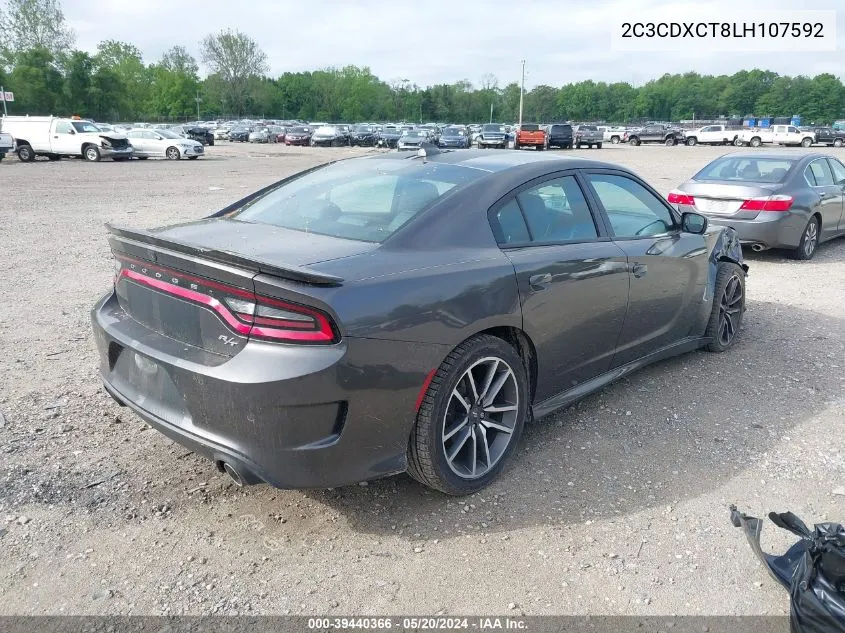 2020 Dodge Charger R/T Rwd VIN: 2C3CDXCT8LH107592 Lot: 39440366