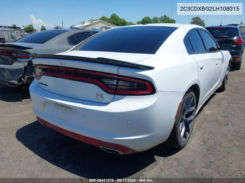 2020 Dodge Charger Sxt Rwd VIN: 2C3CDXBG2LH108015 Lot: 39441079