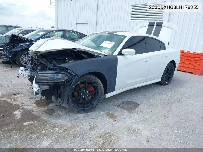 2020 Dodge Charger Gt Rwd VIN: 2C3CDXHG3LH178355 Lot: 39456989