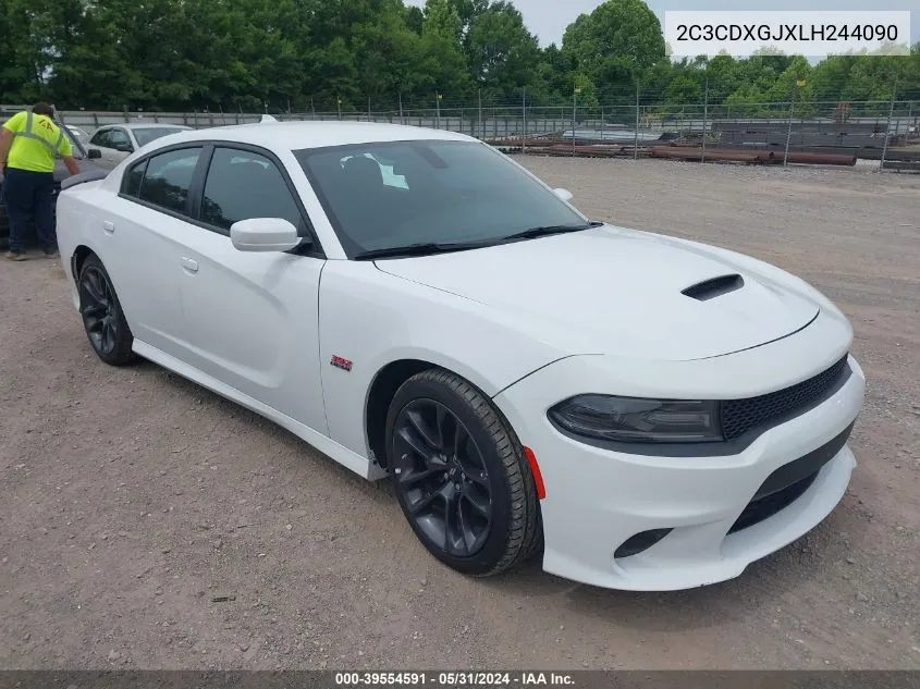 2020 Dodge Charger Scat Pack Rwd VIN: 2C3CDXGJXLH244090 Lot: 39554591