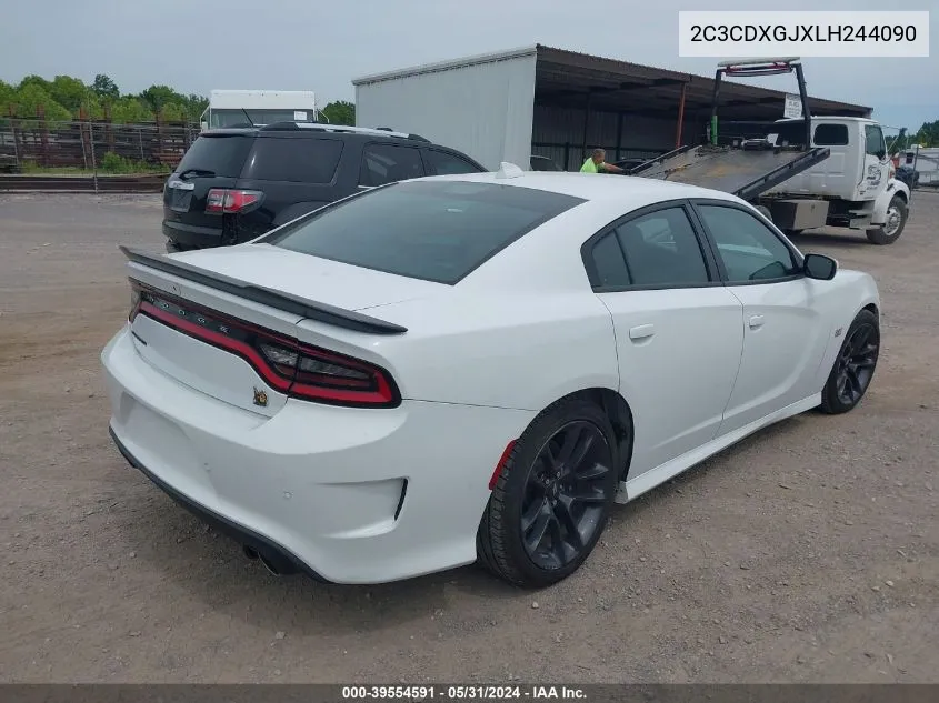 2020 Dodge Charger Scat Pack Rwd VIN: 2C3CDXGJXLH244090 Lot: 39554591