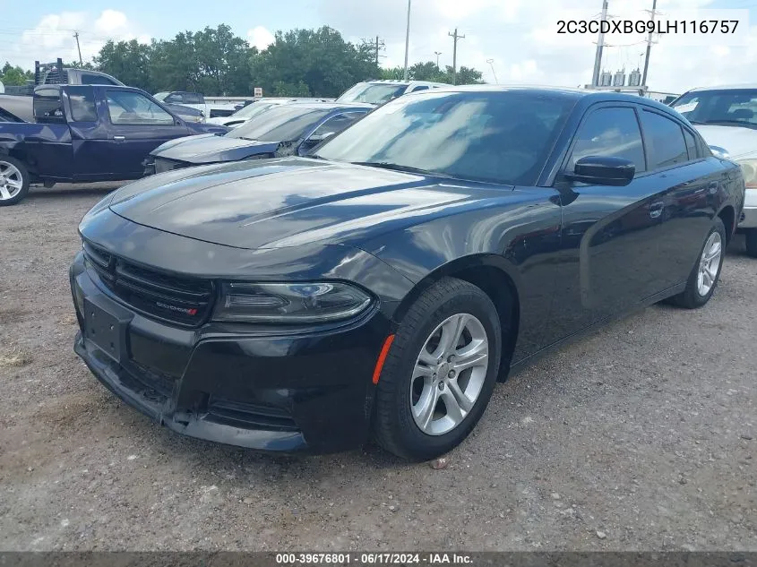 2020 Dodge Charger Sxt Rwd VIN: 2C3CDXBG9LH116757 Lot: 39676801