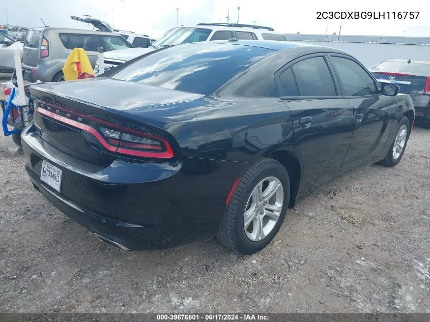 2020 Dodge Charger Sxt Rwd VIN: 2C3CDXBG9LH116757 Lot: 39676801