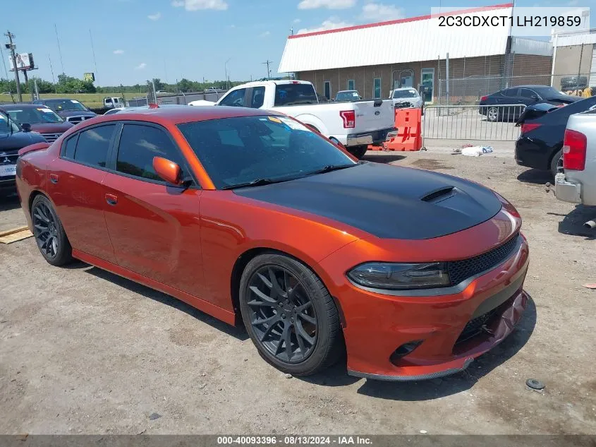 2020 Dodge Charger R/T Rwd VIN: 2C3CDXCT1LH219859 Lot: 40093396