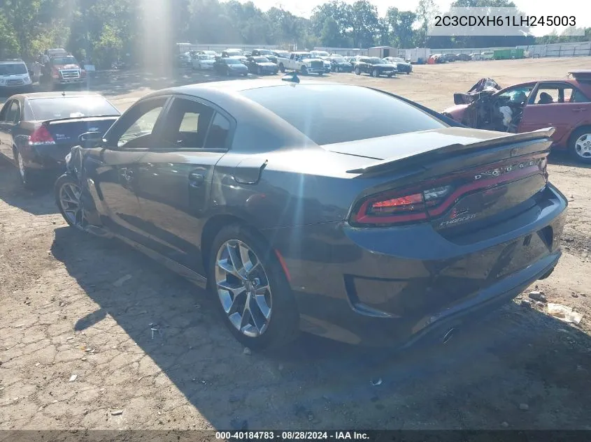 2020 Dodge Charger VIN: 2C3CDXH61LH245003 Lot: 40184783